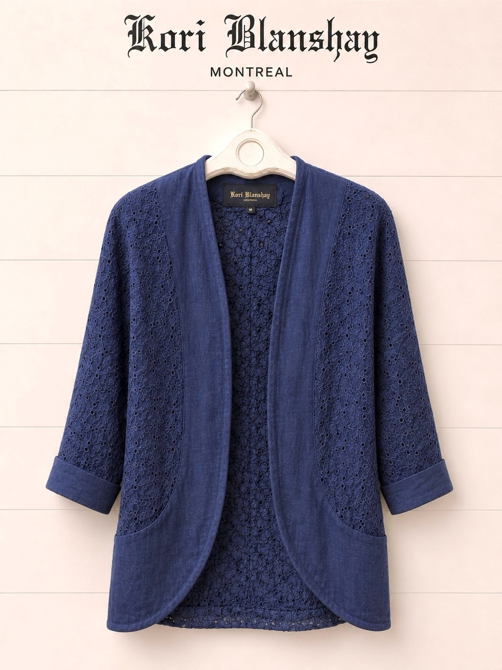 RONI BLANSHAY MONTRÉAL • Vintage Embroidered Jacket with Shoulder Pads Size 10